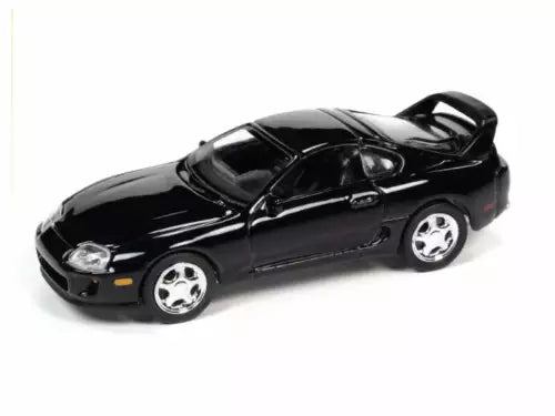 1994 Toyota Supra diecast model car, gloss black, 1:64 scale