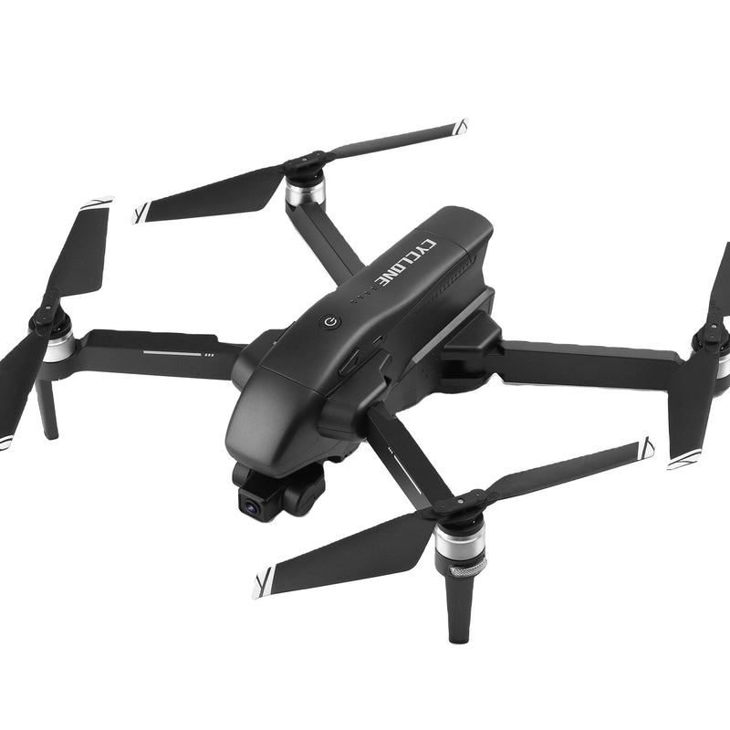 WL Toys foldable quadcopter drone with front camera, black, four rotor arms