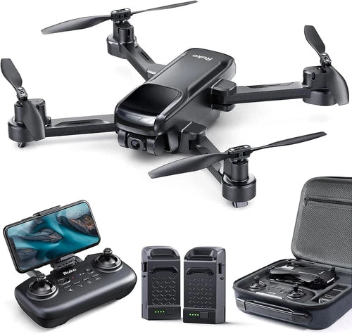 U11S drone with camera, black quadcopter with remote controller and carrying case