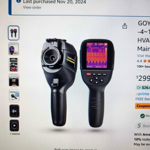 Handheld thermal imaging camera with infrared color display and keypad