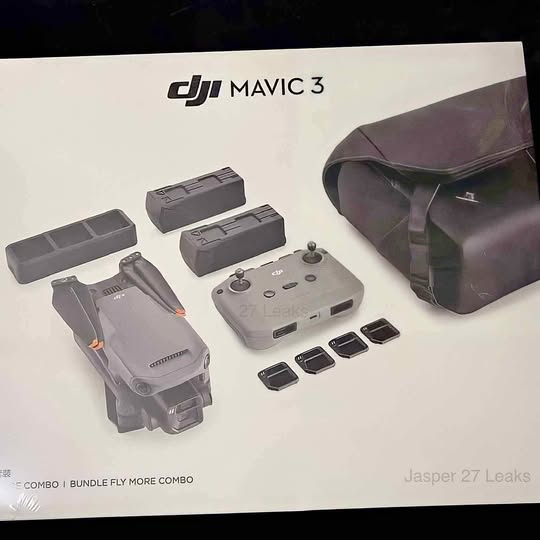 DJI Mavic 3 drone kit with remote controller, batteries, and storage case