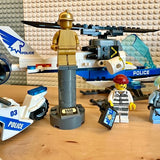 LEGO City police drone chase set with minifigure and tower base