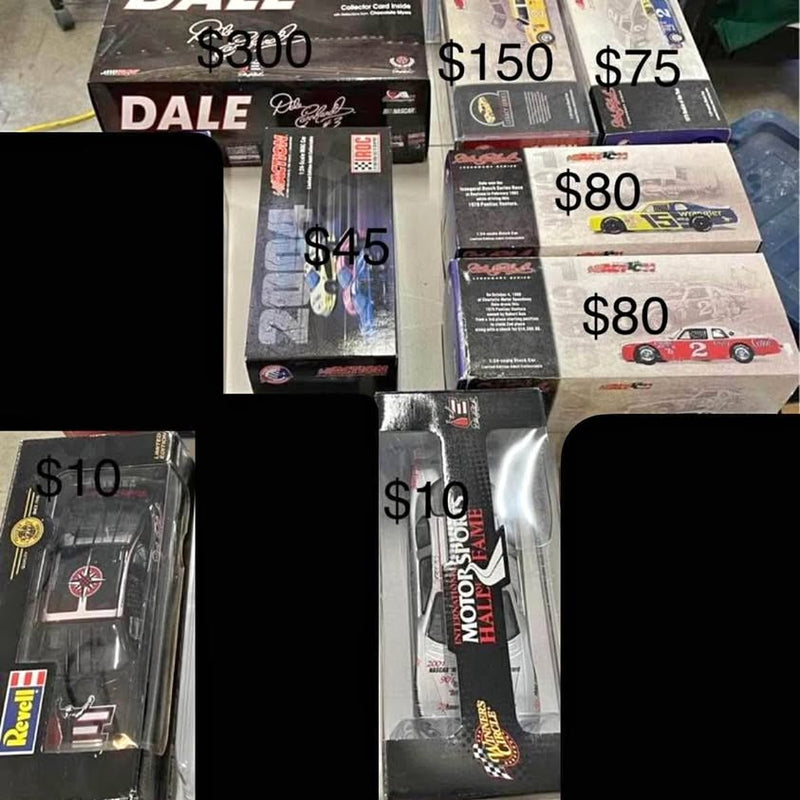 Dale Earnhardt 1:24 die-cast model car in retail box with clear window