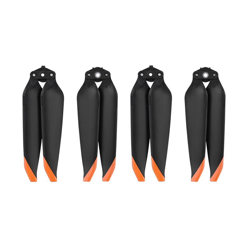Drone propeller blade set, black with orange tips (4 blades shown).