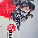 Jack drone collector edition display figure with weapons and red graphic