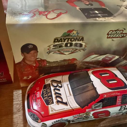 Dale Earnhardt Jr #8 diecast race car, white with red and black details