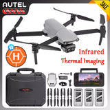 Thermal drone bundle with gray quadcopter, camera gimbal, carrying case and accessories