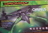 Ominus UAV drone quadcopter RTF box with Dromida branding and drone illustration