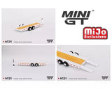 MINI GT TSM CAR TRANSPORT TRAILER 1/64 DIECAST MODEL WHITE MGTAC21 Toy