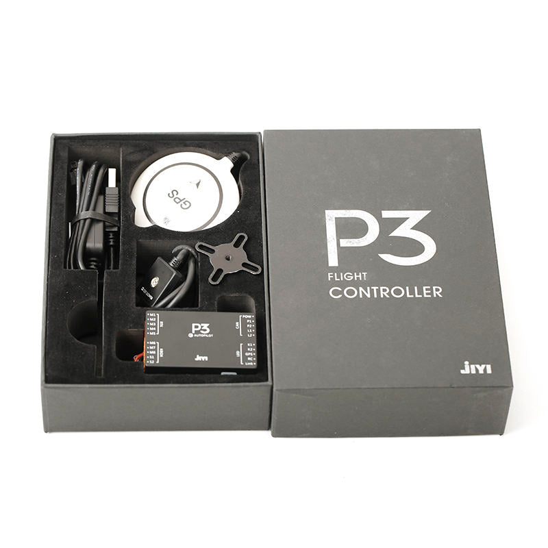 jiyi P3 flight controller kit in box with wiring and mounting parts