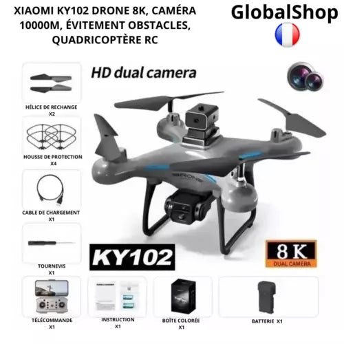 Xiaomi KY102 quadcopter drone with front camera module and four propellers
