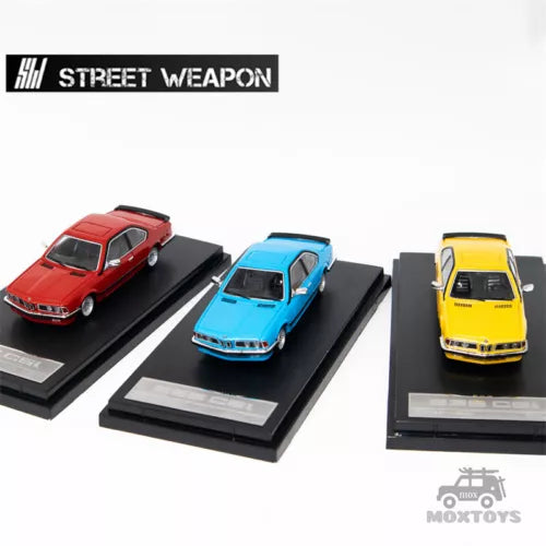 1:64 diecast model car toy set, three vehicles on display bases