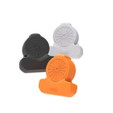 Protective drone accessory case with lanyard, orange, black, gray, and white holders