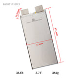 Defnoco 350wh/kg HV 1S 3.8V 33Ah 36Ah 40Ah High Energy Density Semi Solid State Li-ion Battery Cells for RC UAV Drone Drone