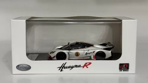 1/64 white Pagani Huayra R diecast car #1 in display box