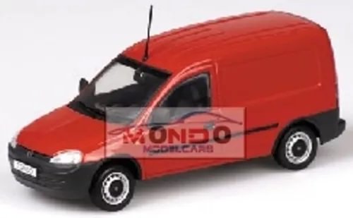 Red diecast van model with black front and side door decal