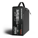 Semi-solid state LiPo battery pack, black with label and charging connector cable