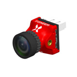 Foxeer Nano Predator 5 racing drone camera with red housing and wide-angle lens