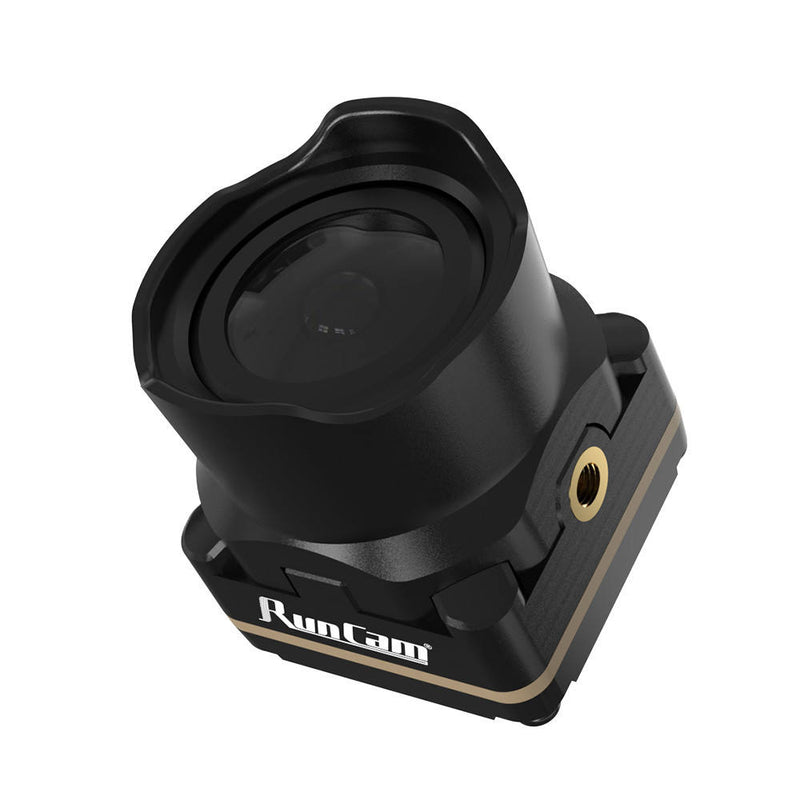 RunCam Phoenix 2 SE FPV camera with black lens housing and mounting bracket