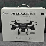 Holy Stone HS-Series HS120D quadcopter drone box with four propellers illustration