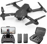6K HD Dual Camera Foldable Quadcopter Drone with FPV and 2 Batteries Drone