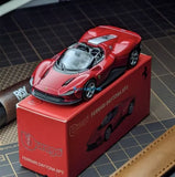 CR Bburago 1:64 Red Ferrari Daytona SP3 Racing Sports Model Diecast Metal Car Toy