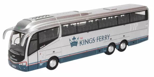White and blue double-decker bus model with Kings Ferry logo and VIP