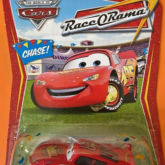Race-O-Rama Lightning McQueen diecast car, red #95, in retail packaging