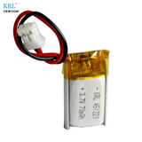 Lithium polymer rechargeable battery pack with red connector cable