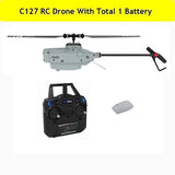 RC helicopter drone with remote controller and battery pack