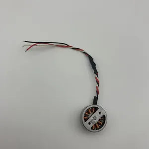Mini drone arm power motor with circular connector and red/black wire leads