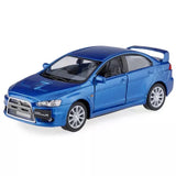 Kinsmart 2008 Mitsubishi Lancer EVO X Blue 1:36 Scale 5 Inch Diecast Model Car Toy