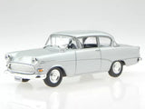 Opel Olympia Rekord P1 silver diecast modelcar in Vitrine 1:43 Parts