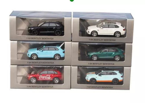1:64 Bentley Bentayga diecast SUV model car set in six boxed colors