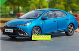 SunStar alloy diecast model car ornament, blue sedan front 3/4 view