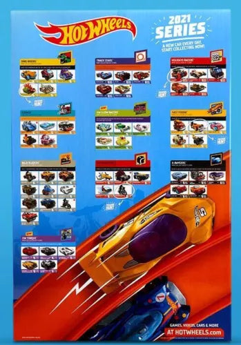 1/64 Hot Wheels diecast car selection card with orange sports car and lineup