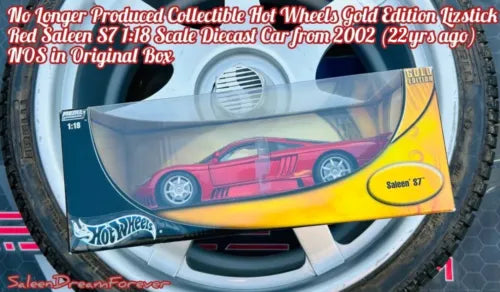 Hot Wheels 1:18 die-cast Saleen S7 toy car, pink with decals