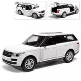 Range Rover Voque Metal Diecast Car Scale, Collectible Toy Cars, White, 1/36 Toy