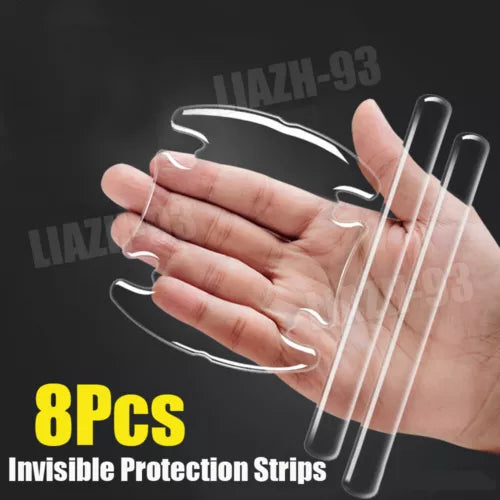 Clear protection strips for car model, 8-piece set