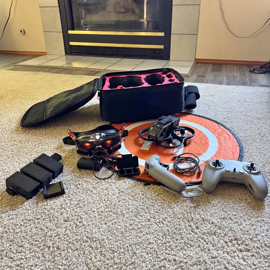 DJI Avata Everett WA drone kit with controller, propellers, batteries, and carry case
