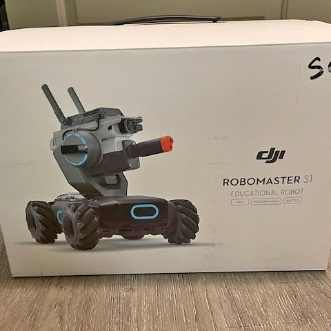 DJI RoboMaster S1 educational robot with antenna