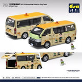 Era Car 1:64 diecast Toyota Hiace van toy, cream and yellow with team decals