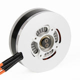 Drone servo motor with circular white housing and exposed connectors