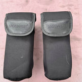 NEEWER black fabric drone pouches with flip-top flap and logo, two-pack