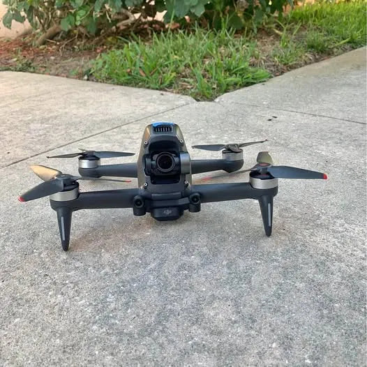 DJI FPV drone with four rotors and front gimbal camera