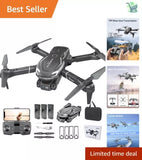Exciting 1080P FPV Mini Drone ? Shark Design with 3 Batteries for Longer Flights Drone