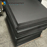 Carbon fiber plate, plain weave, dark stacked sheets with glossy finish