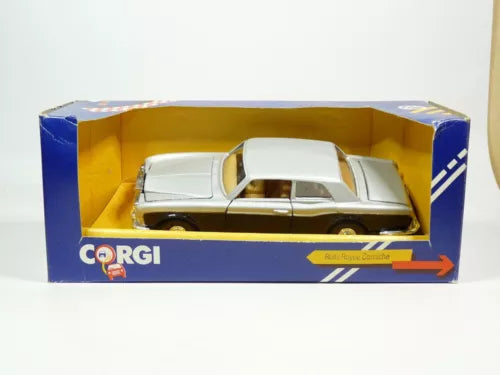 White Rolls-Royce Corniche diecast model car toy in box, 1:36 scale.