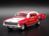 Red 1966 Chevy Nova 1:64 diecast model car, front three-quarter view