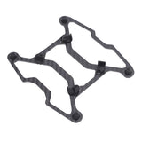 Carbon fiber chassis armor landing guard pad with strap ties, black carbon weave